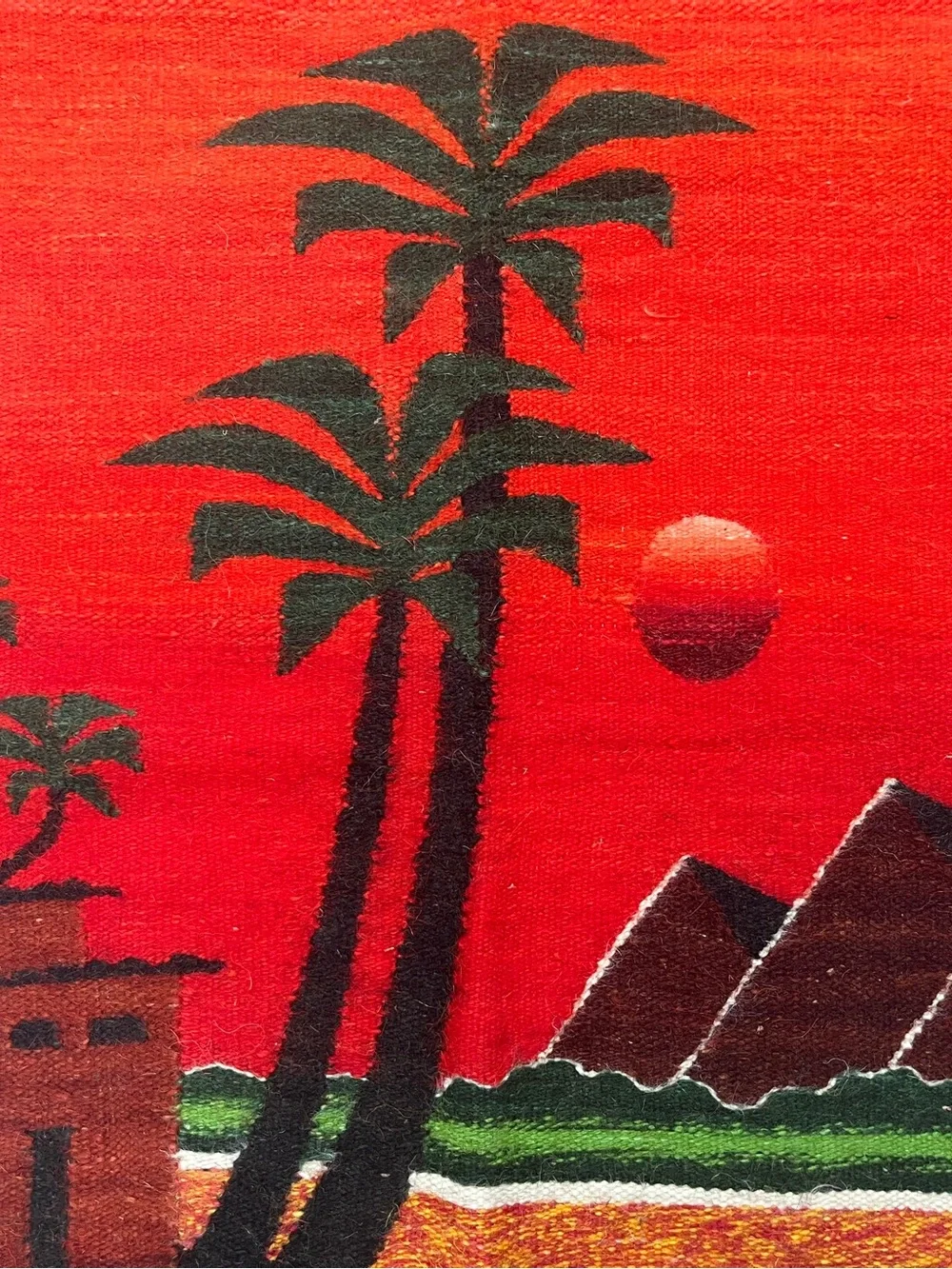 Vintage-Inspired Red Desert Tapestry Wall Art